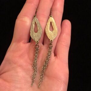 Elegant Golden Bronze Dangle Earrings